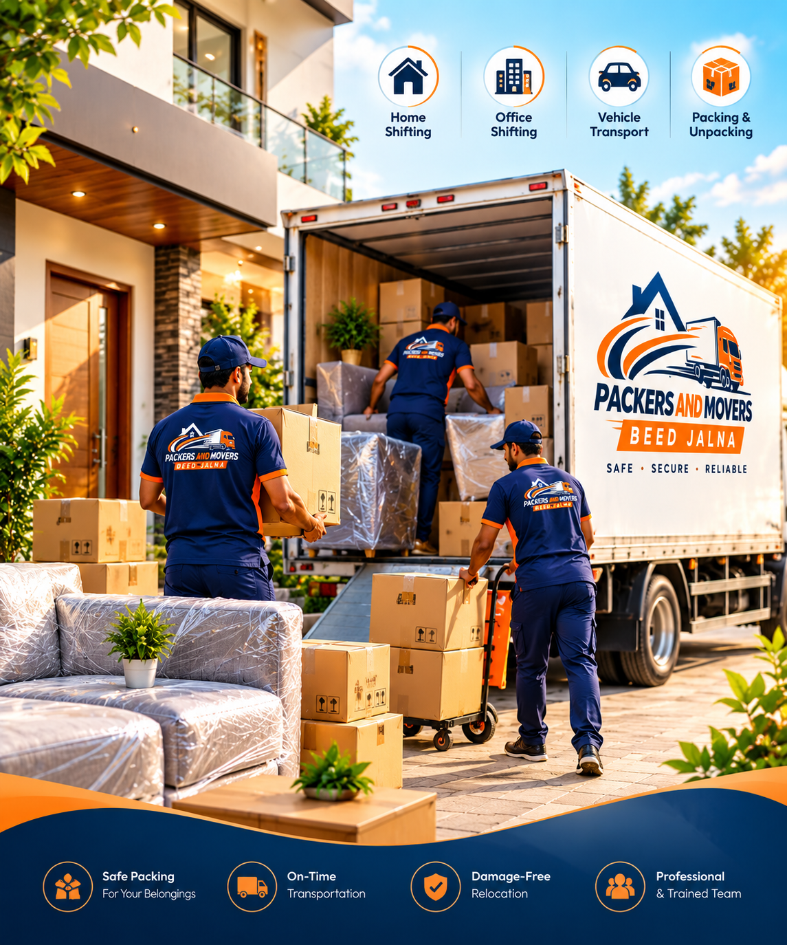 Professional Packers and Movers Beed Jalna team